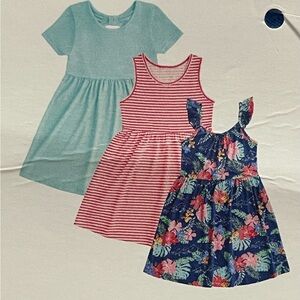 Member's Mark Girl's 3-Pack Sleeveless & Short Sleeve Dress Set